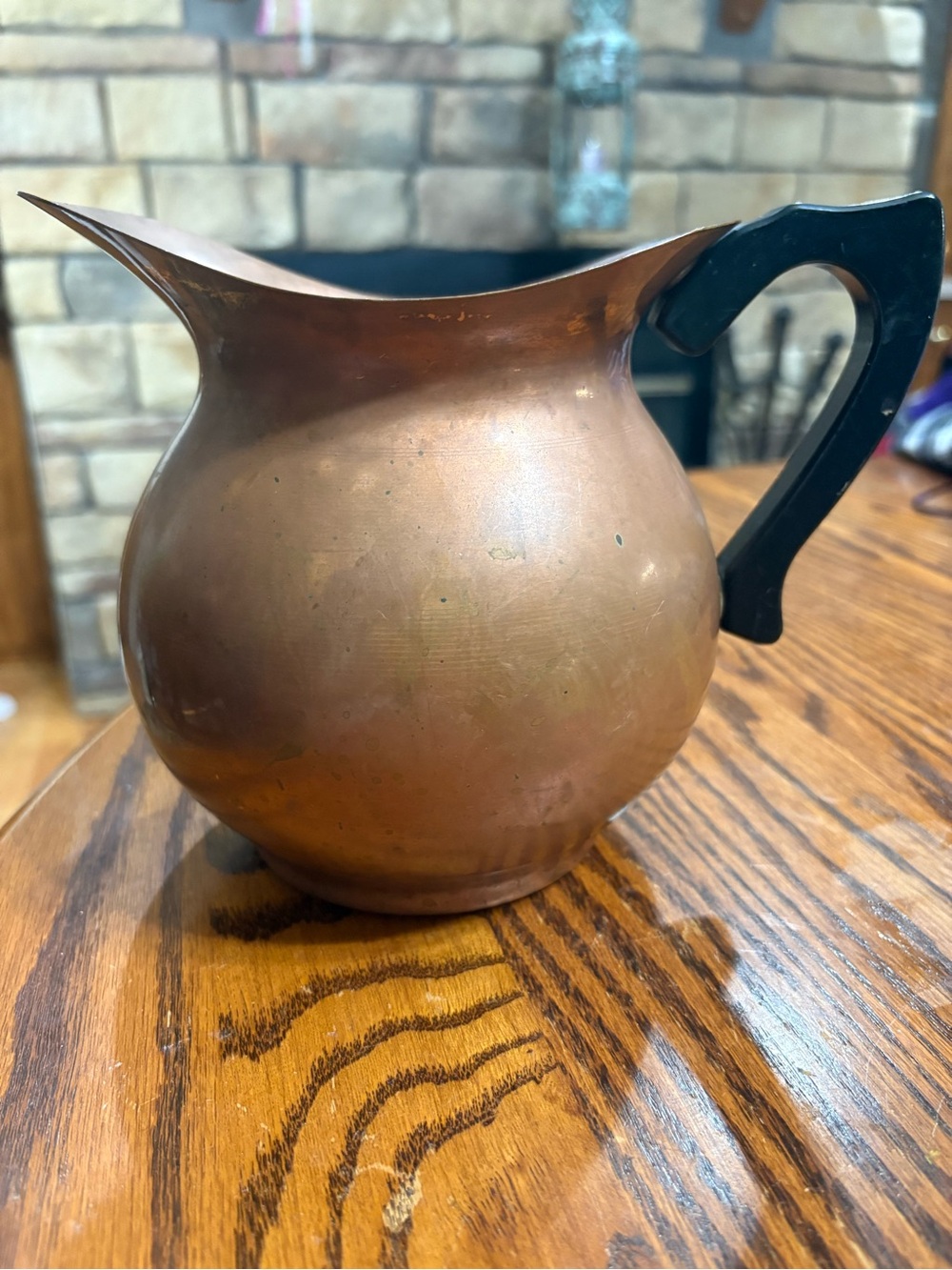 Antique Old Colony stamped pitcher no dents inside is great